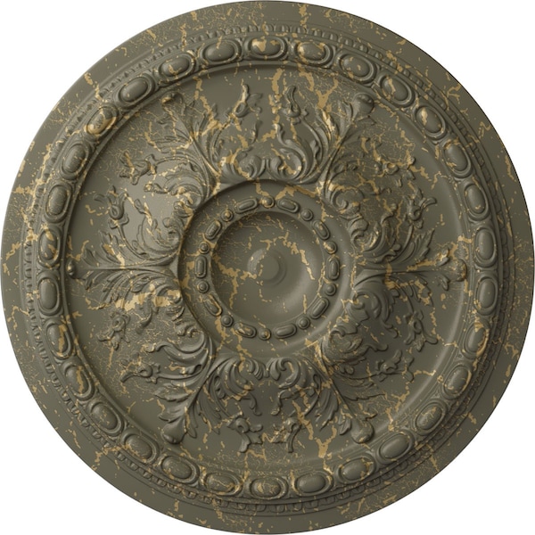 Ekena Millwork Stockport Ceiling Medallion (Fits Canopies up to 6 1/4"), 28"OD x 2 3/4"P, Witch Hazel Crackle CM28STWHC - main